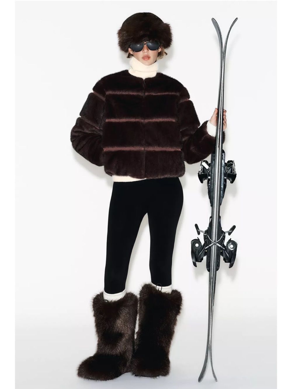 ZARA SHORT FAUX FUR COAT HEIQ XREFLEX™ SKI COLLECTION